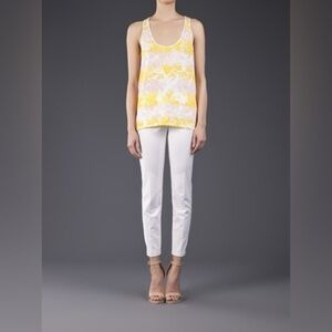 Stella McCartney Striped Floral Tank Top Italian Size 44 or US Size 8